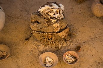Schon länger tot: Im Sandigen Boden konservierte Mumie.