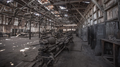 Humberstone hat unzählige verlassene Industriehallen...