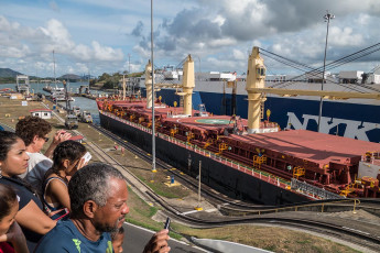 Miraflores-Schläusen am Panama-Kanal.