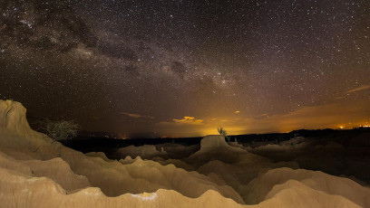 Desierto de Tatacoa bei Nacht.