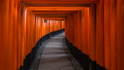 Im Süden von Kyoto befindet sich dieser spezielle Schrein. Der Weg auf den Berg ist mit tausenden Schrein-Toren gesäumt.