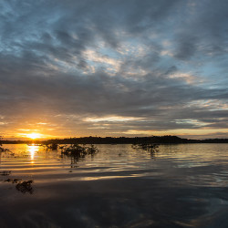 Schön war's: Sonnenuntergang über der grossen Lagune.